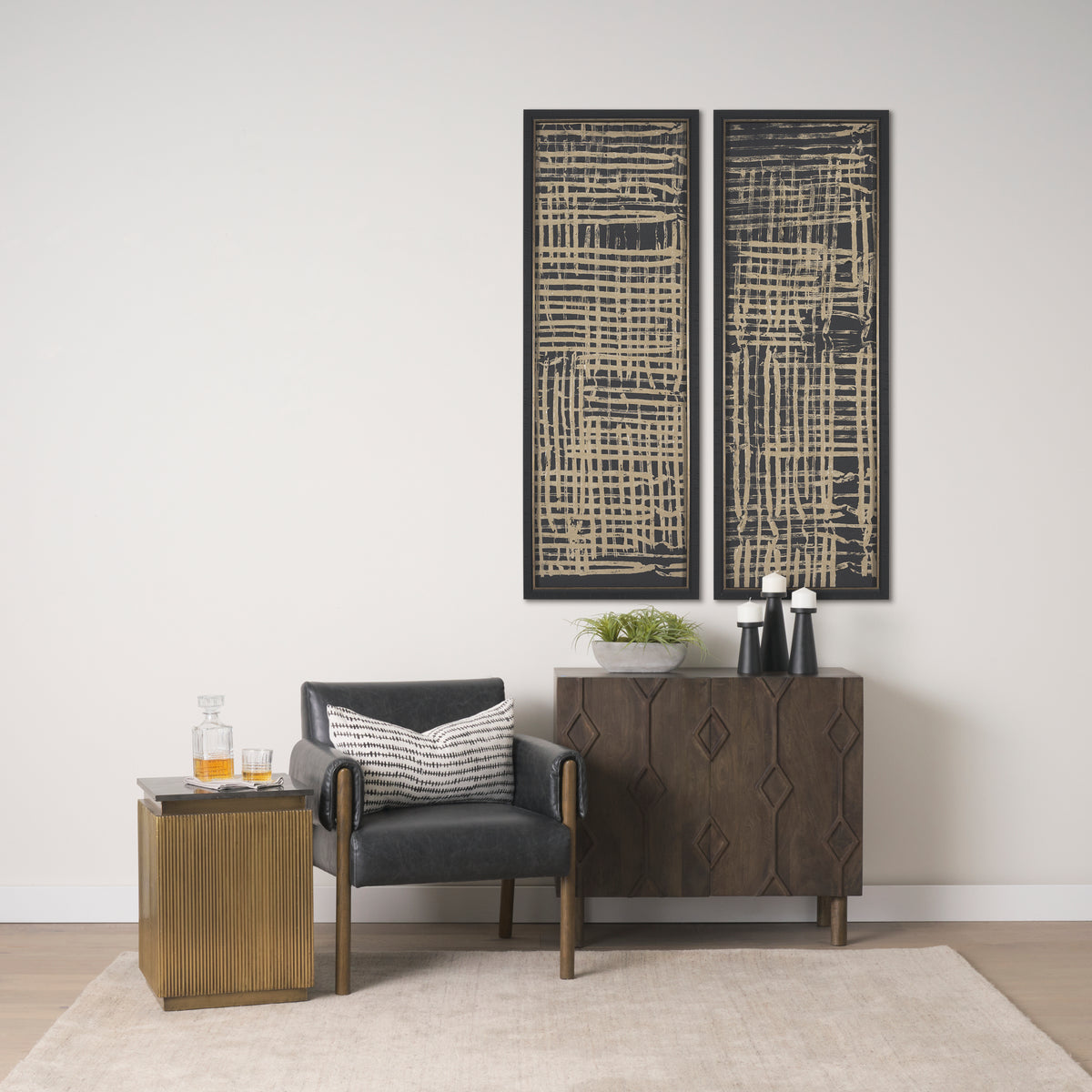 Satima Marble w/ Metal Round Fluted Accent Table-Accent Tables-DECOROLALA