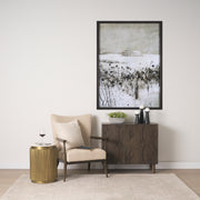 Satima Marble w/ Metal Round Fluted Accent Table-Accent Tables-DECOROLALA
