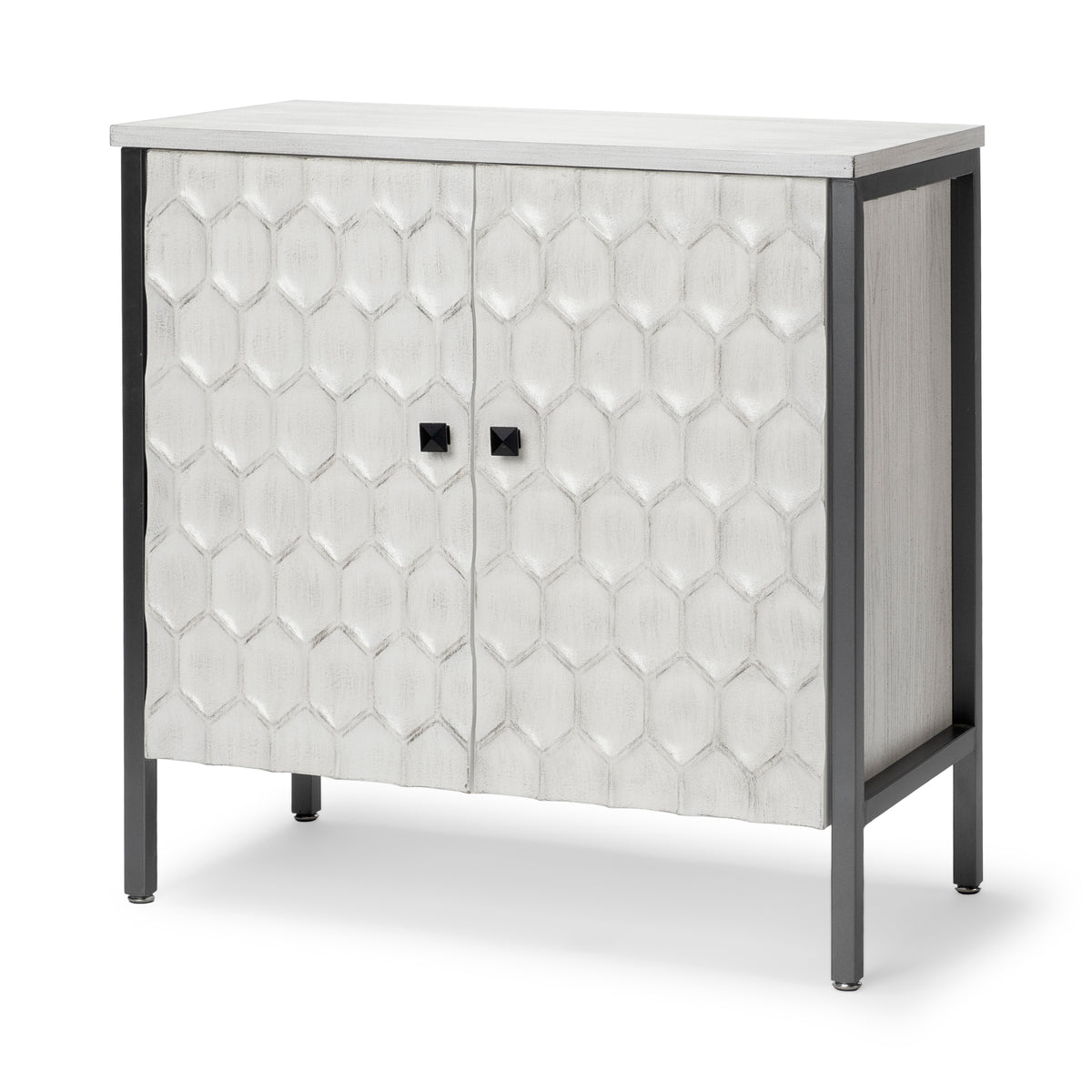 Savannah White Fir Veneer 2-Door Accent Cabinet-Accent Cabinets & Chests-DECOROLALA
