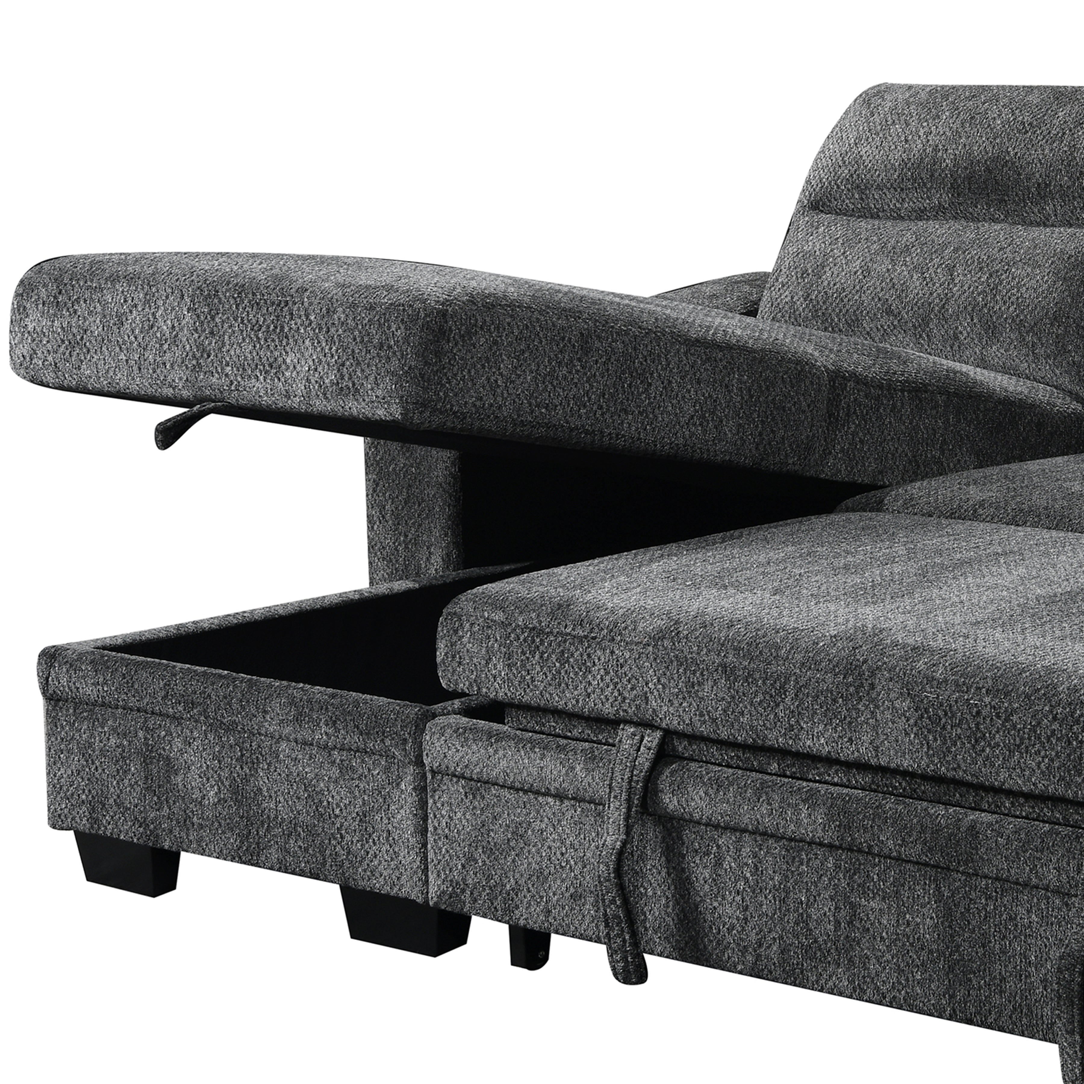 Savio 96 in. Reversible Sleeper Sectional-Furniture > Sofas-DECOROLALA