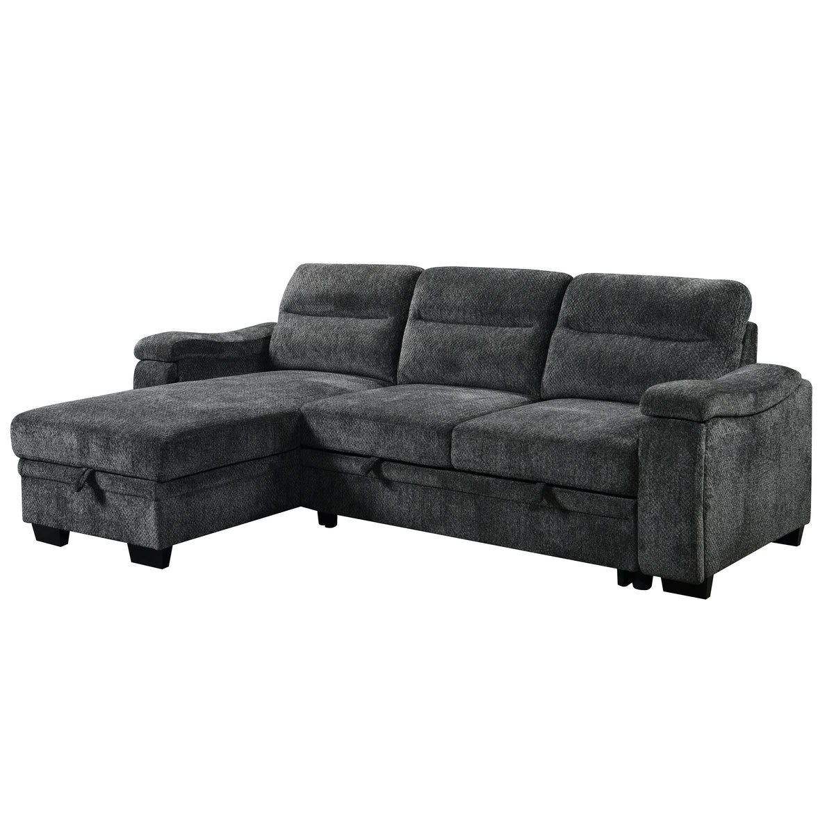 Savio 96 in. Reversible Sleeper Sectional-Sofa Beds-DECOROLALA