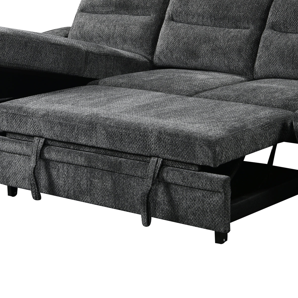 Savio 96 in. Reversible Sleeper Sectional-Sofa Beds-DECOROLALA