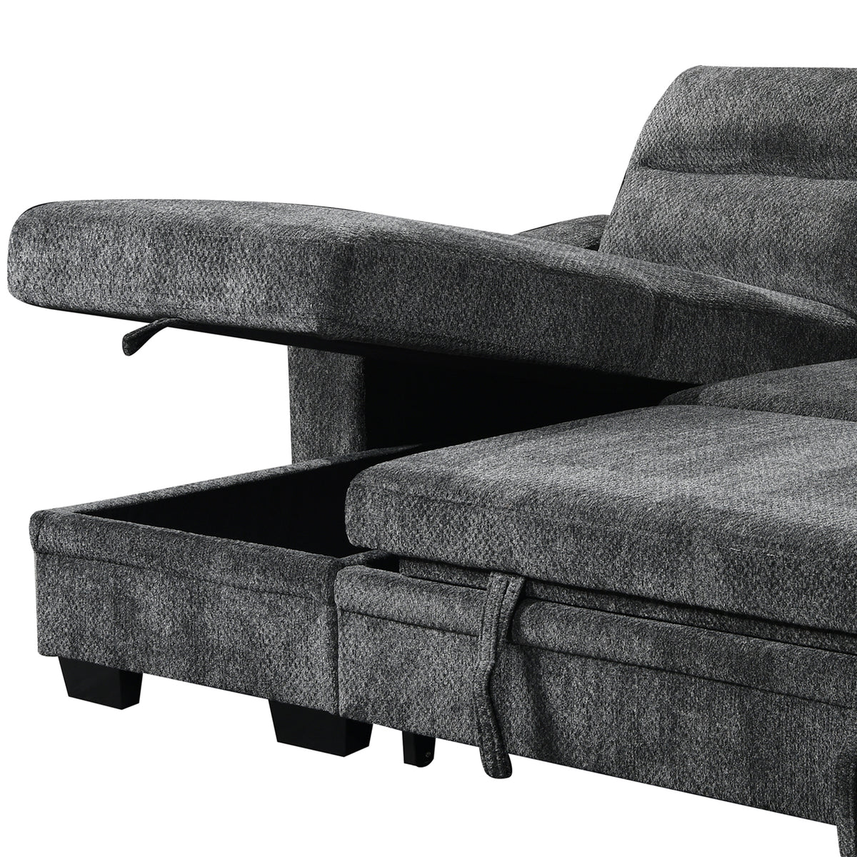 Savio 96 in. Reversible Sleeper Sectional-Sofa Beds-DECOROLALA