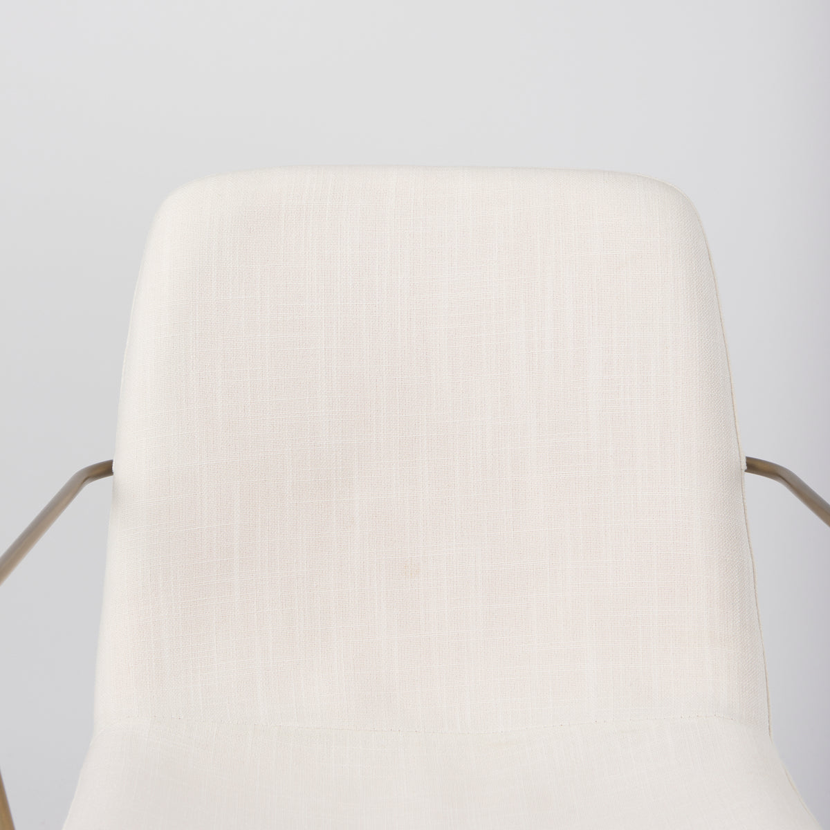 Sawyer Solid Back Dining Arm Chair | Faux Leather w/ Iron-Dining Chairs-DECOROLALA