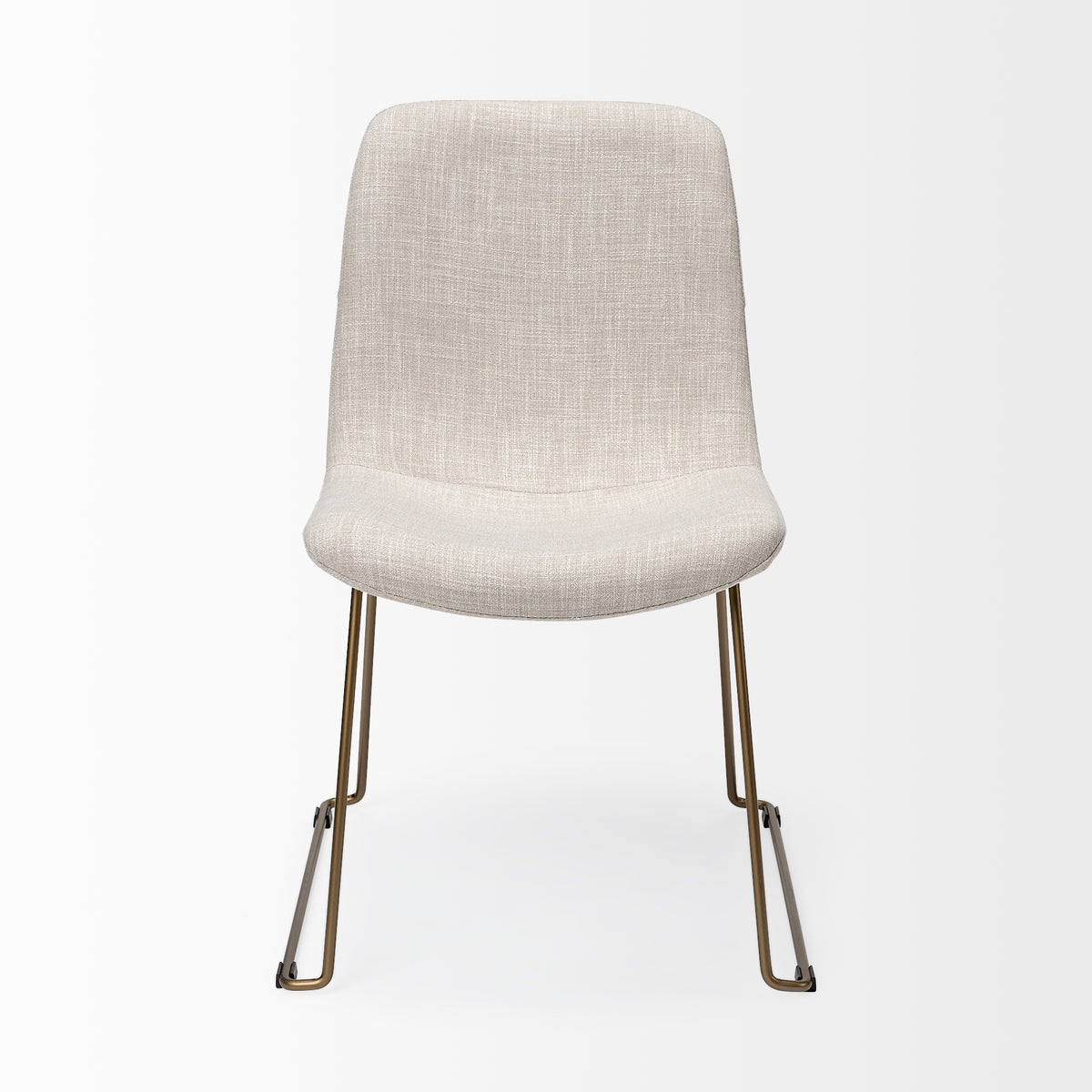 Sawyer Solid Back Dining Side Chair | Faux Leather w/ Iron-Dining Chairs-DECOROLALA