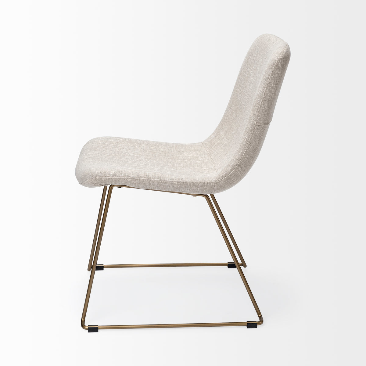 Sawyer Solid Back Dining Side Chair | Faux Leather w/ Iron-Dining Chairs-DECOROLALA