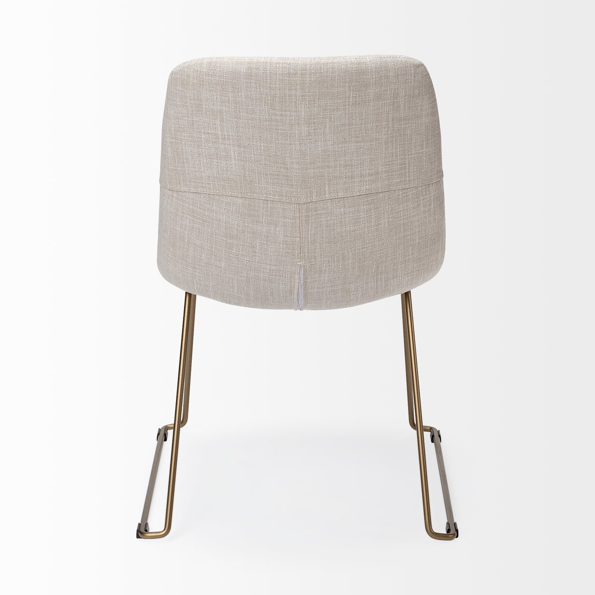 Sawyer Solid Back Dining Side Chair | Faux Leather w/ Iron-Dining Chairs-DECOROLALA