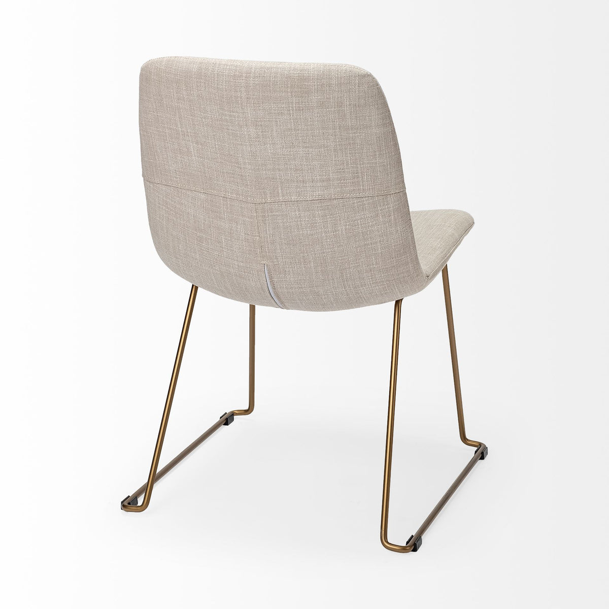 Sawyer Solid Back Dining Side Chair | Faux Leather w/ Iron-Dining Chairs-DECOROLALA