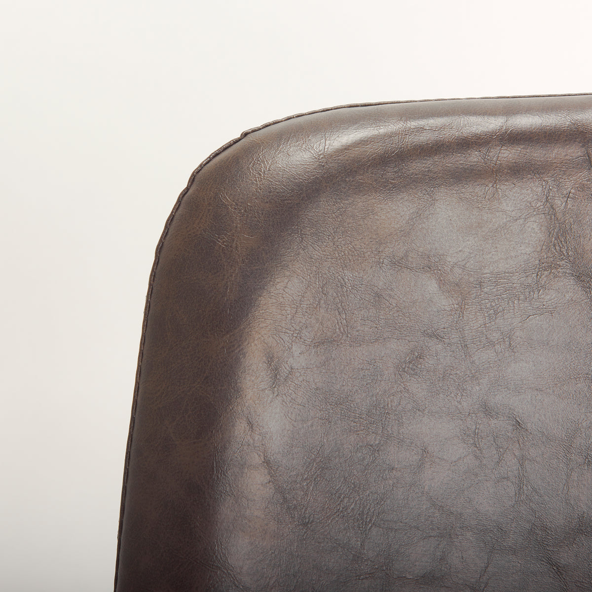 Sawyer Solid Back Dining Side Chair | Faux Leather w/ Iron-Dining Chairs-DECOROLALA