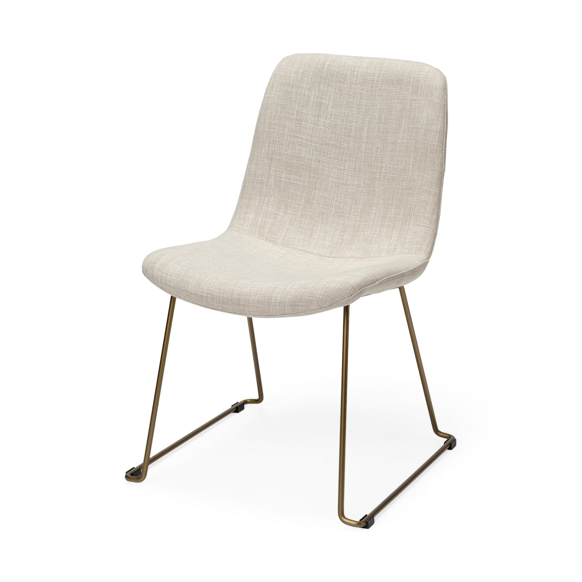 Sawyer Solid Back Dining Side Chair | Faux Leather w/ Iron-Dining Chairs-DECOROLALA