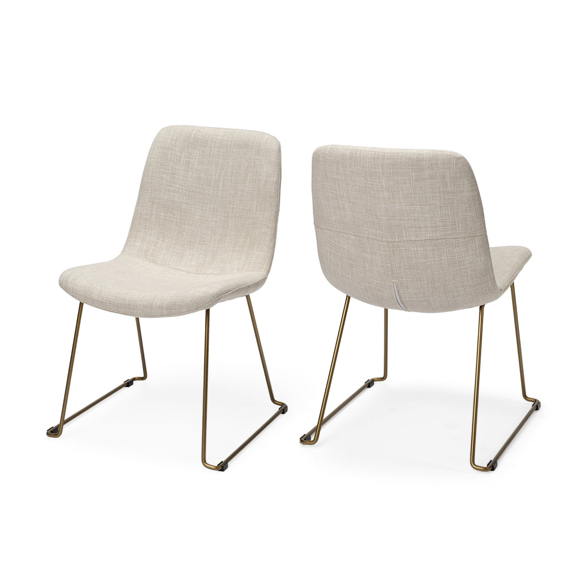 Sawyer Solid Back Dining Side Chair | Faux Leather w/ Iron-Dining Chairs-DECOROLALA
