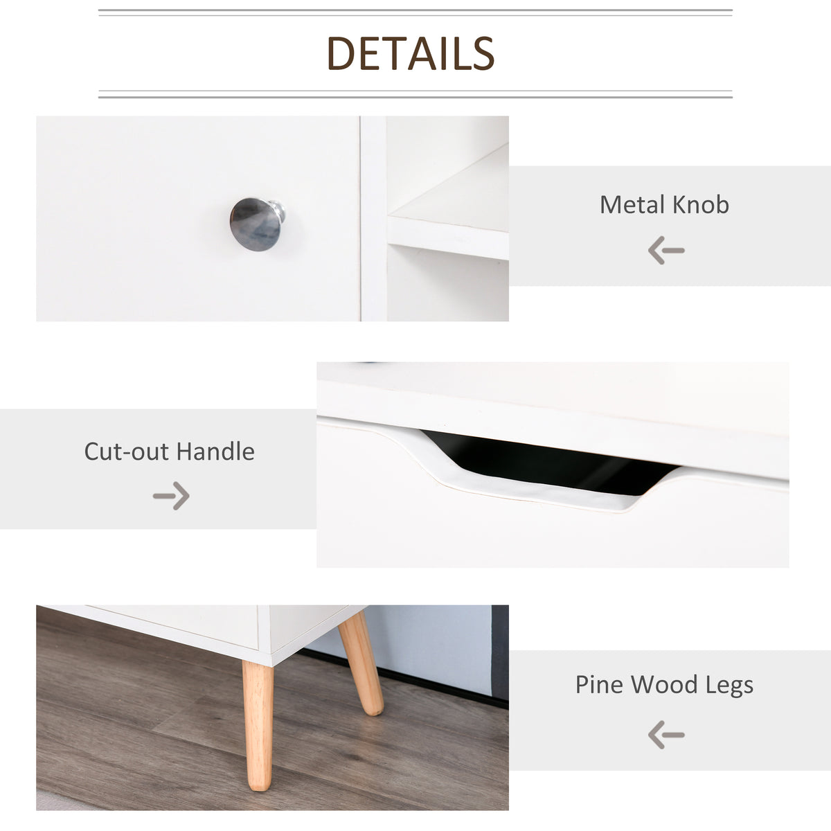Scandinavian TV Stand for TVs up to 50" - White 47"-Home Furnishings > Living Room Furniture > TV¬†Stands-DECOROLALA