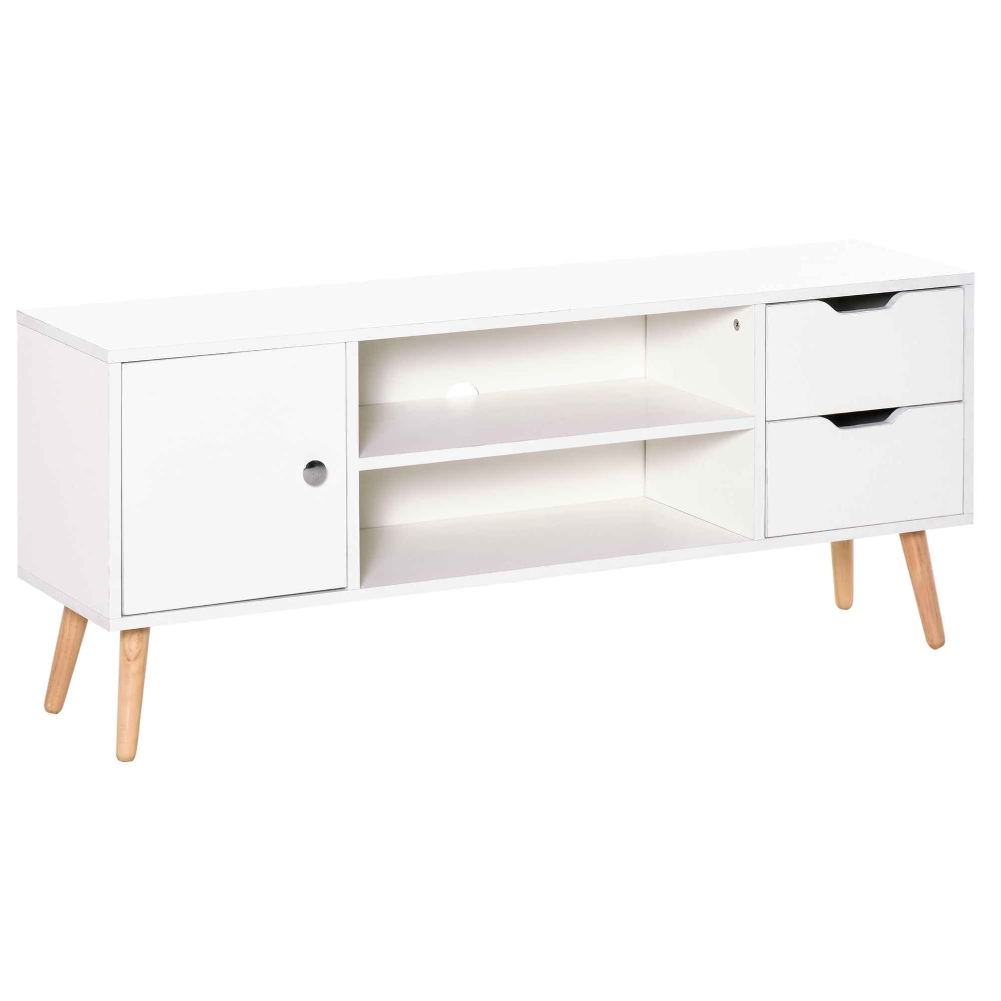 Scandinavian TV Stand for TVs up to 50" - White 47"-Home Furnishings > Living Room Furniture > TV¬†Stands-DECOROLALA