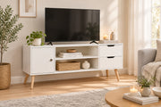 Scandinavian TV Stand for TVs up to 50" - White 47"-TV Stands-DECOROLALA