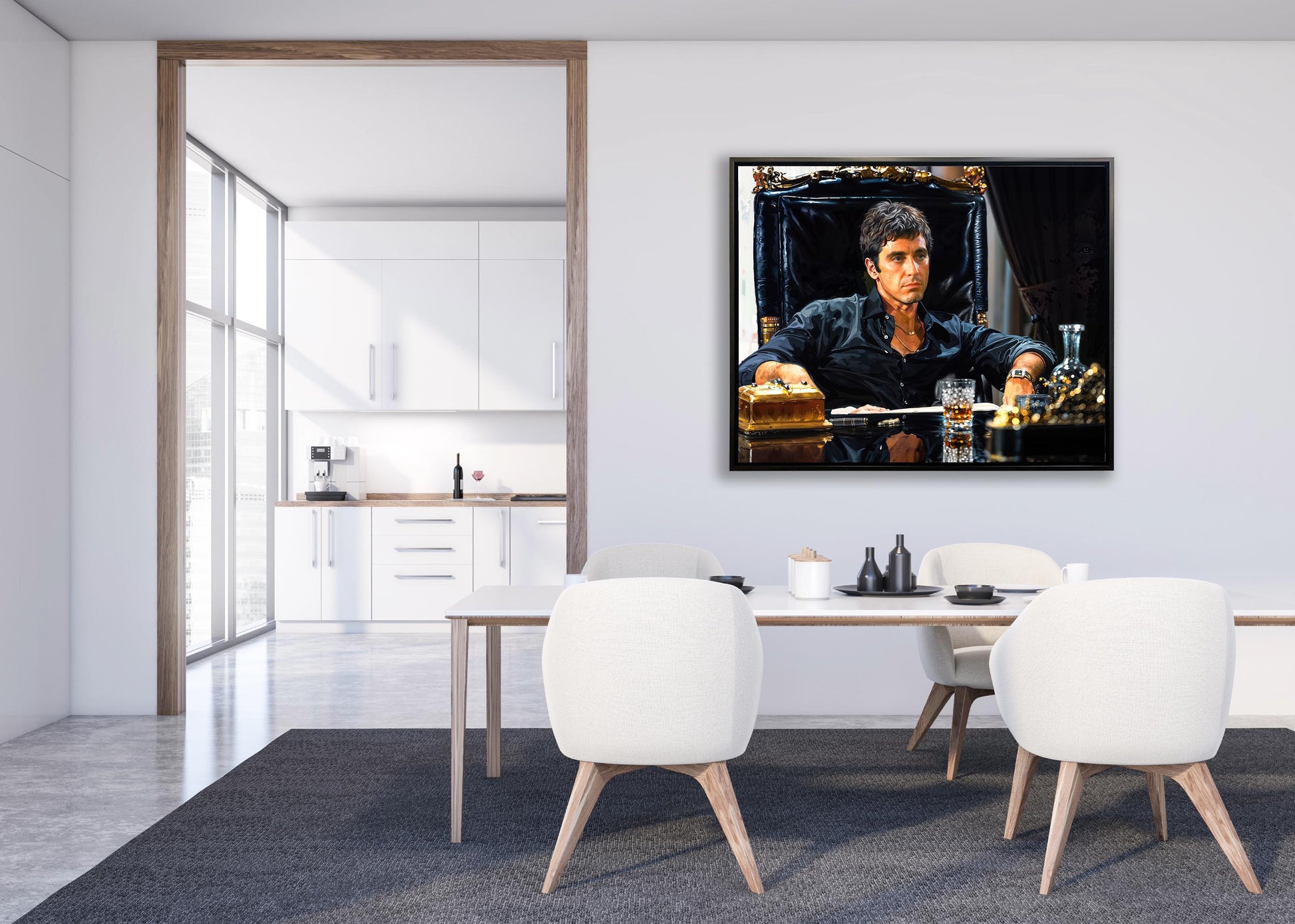 Scarface Tony Montana Canvas Print 48x36-Canvas Print-DECOROLALA