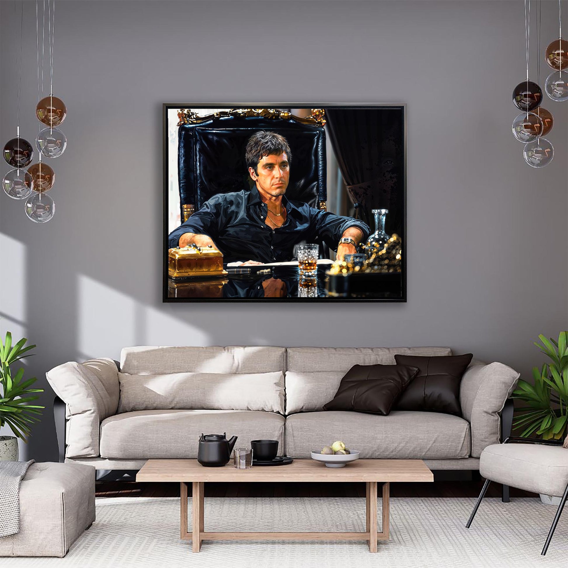 Scarface Tony Montana Canvas Print 48x36-Canvas Print-DECOROLALA