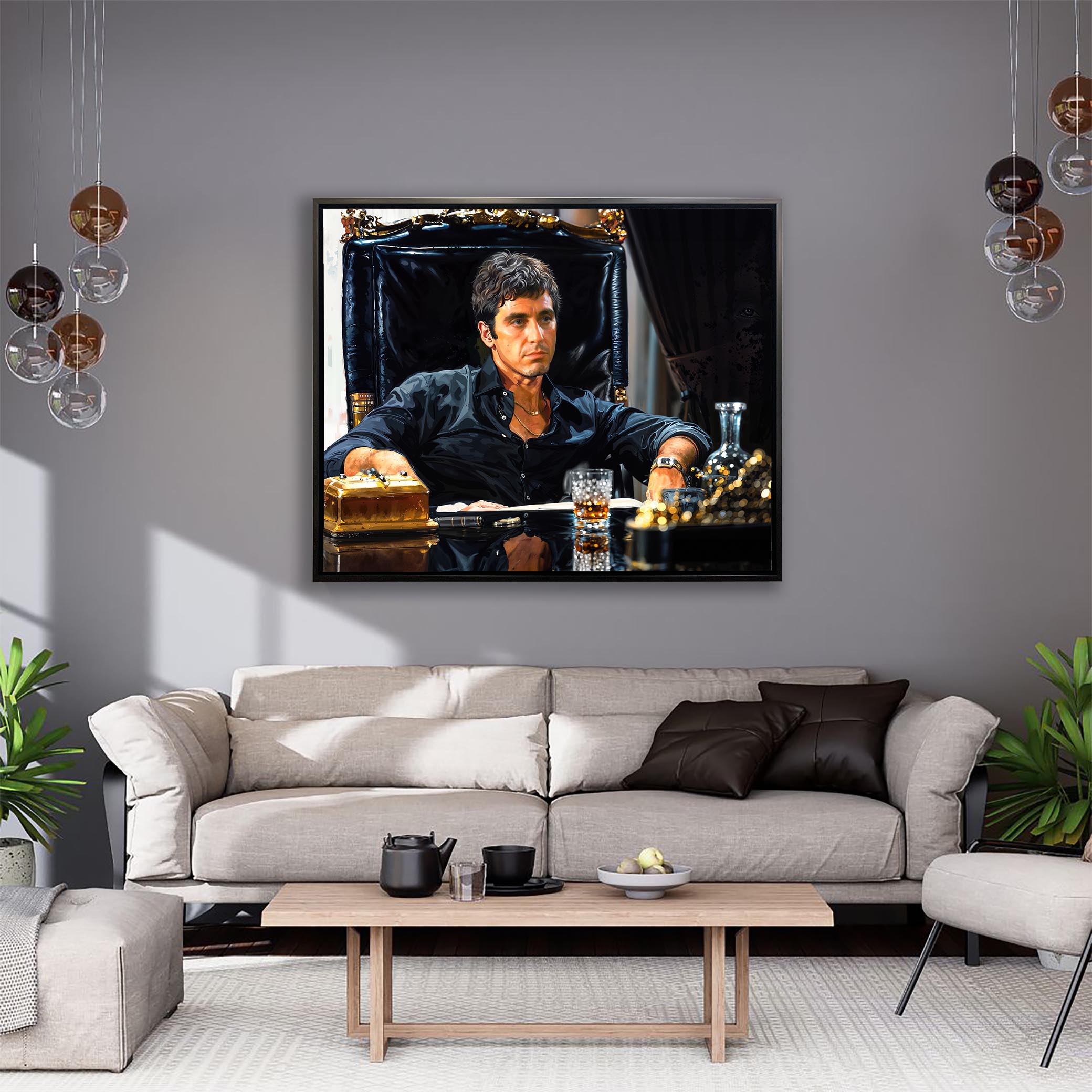 Scarface Tony Montana Canvas Print 48x36-Canvas Print-DECOROLALA