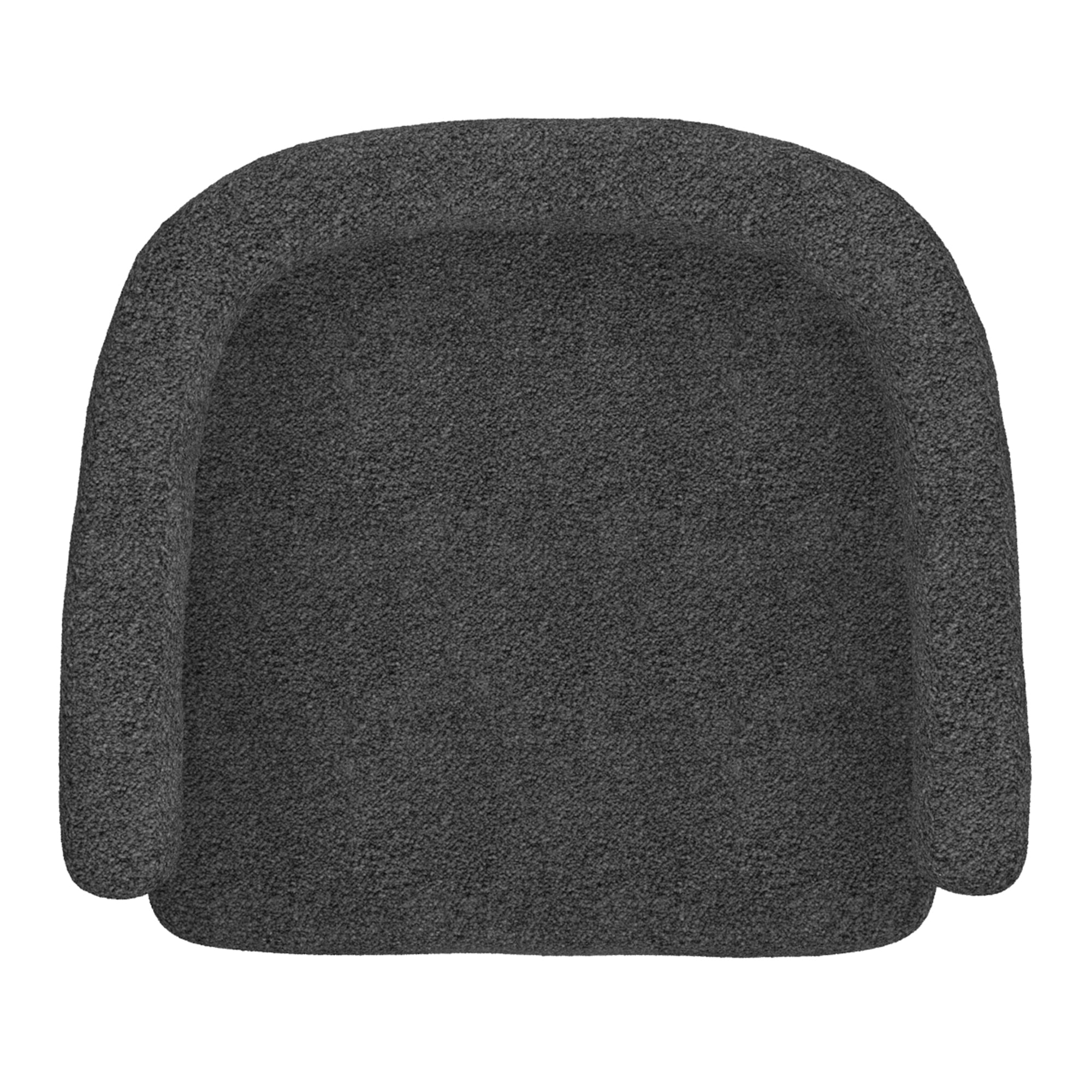Scarlet Dining Chair - Charcoal Boucle Fabric Black Metal Frame-DECOROLALA