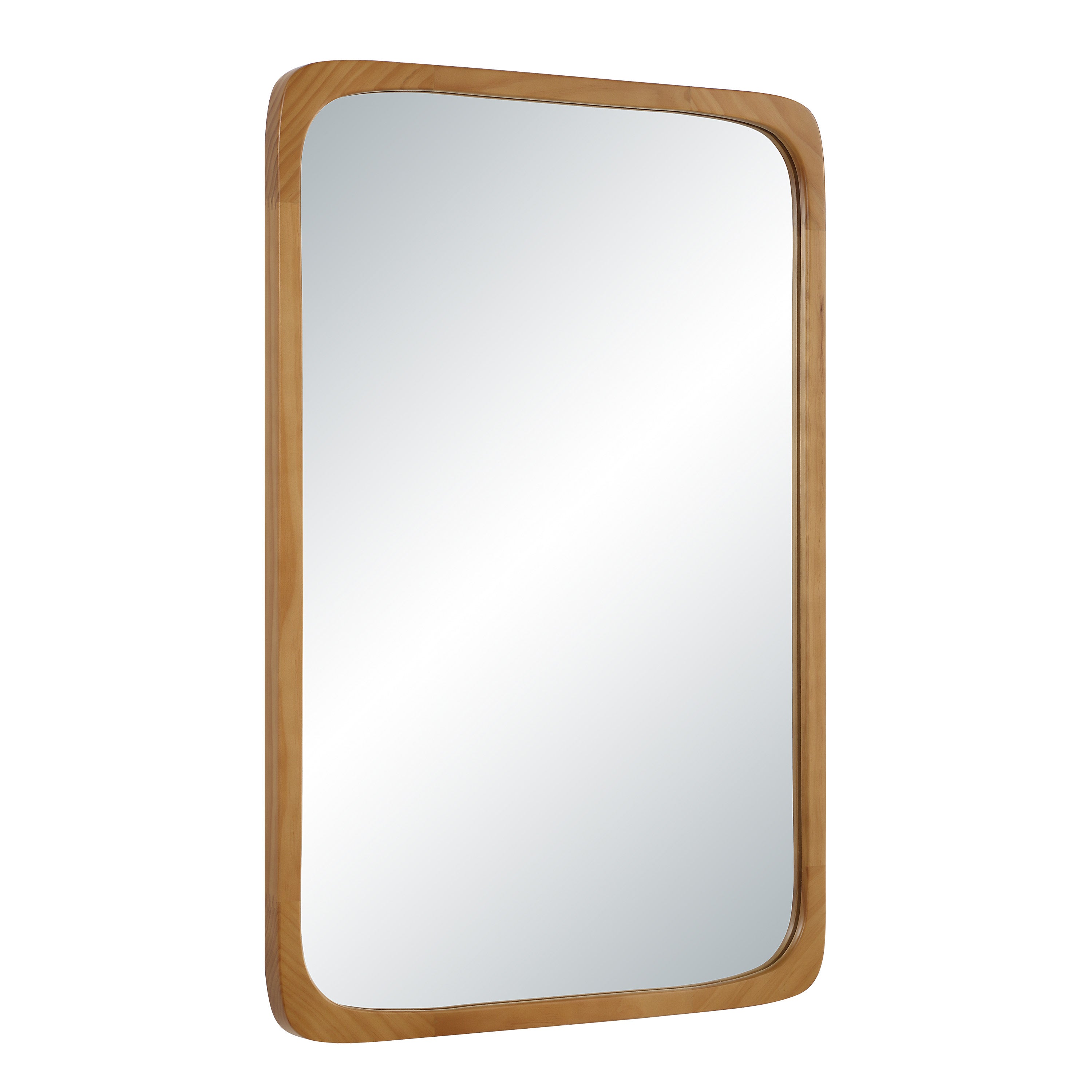 Scisto 36" H x 24" W Wall Mirror, Beige-Mirror-DECOROLALA