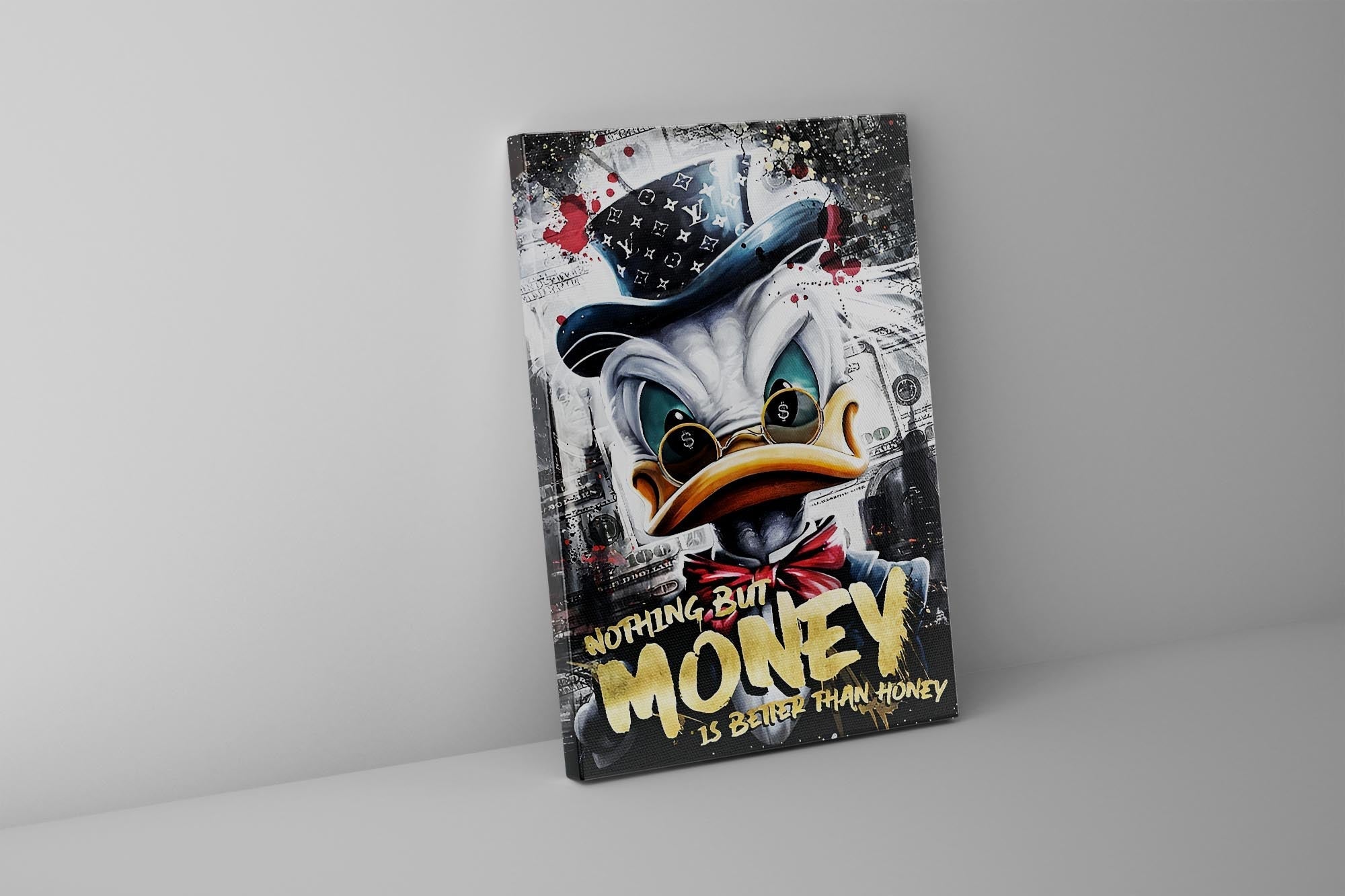 Scrooge McDuck 36x47 Canvas with Glitter Varnish-Canvas Print-DECOROLALA