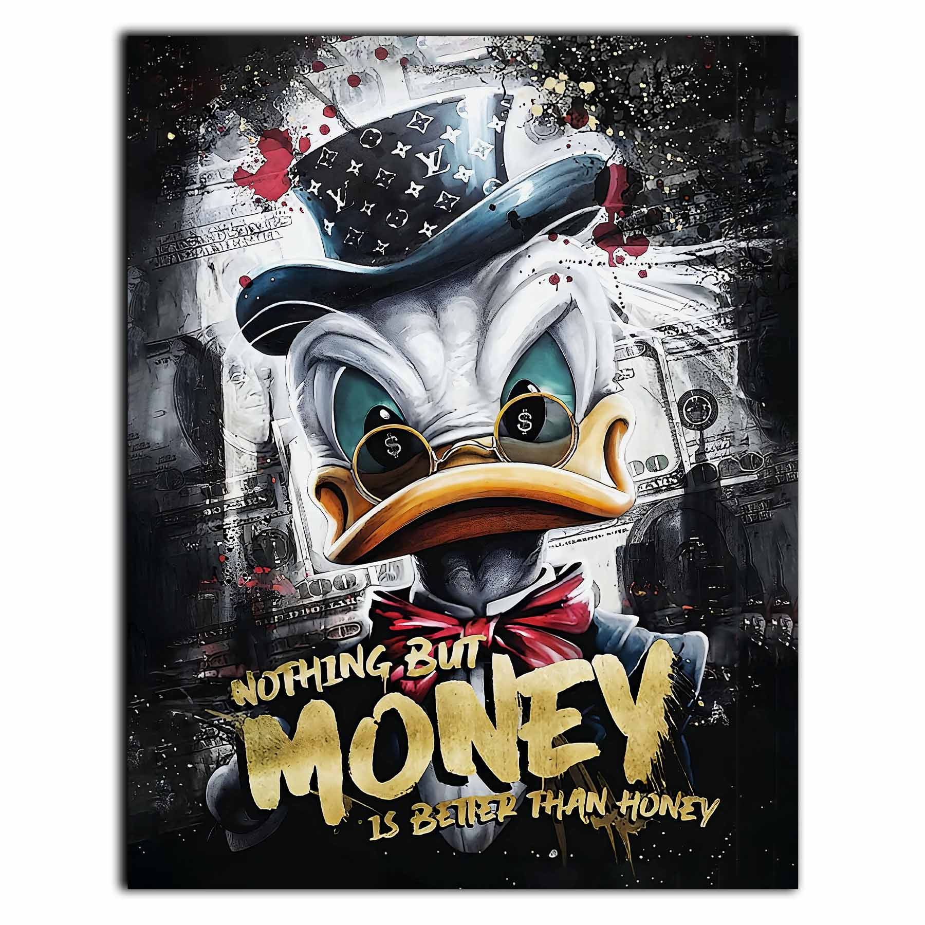 Scrooge McDuck 36x47 Canvas with Glitter Varnish-Canvas Print-DECOROLALA