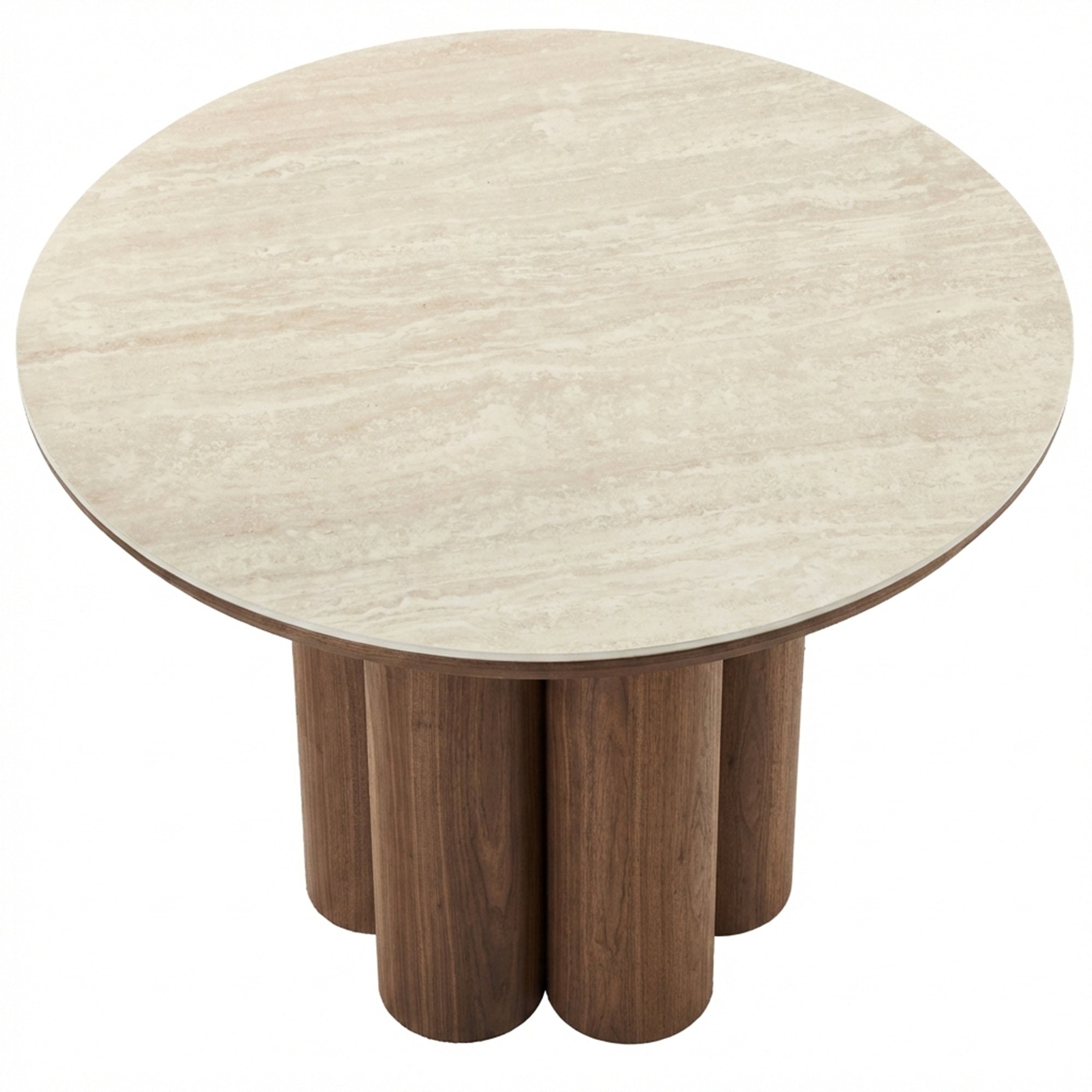 Seaton Amara 5-Piece Dining Set - Sintered Stone & Chenille-DECOROLALA