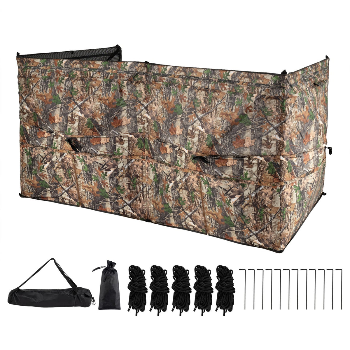 See-Through Hunting Blind Panel with Dog Door Pop up Waterflow Blind for 1-3 People-Tents-DECOROLALA