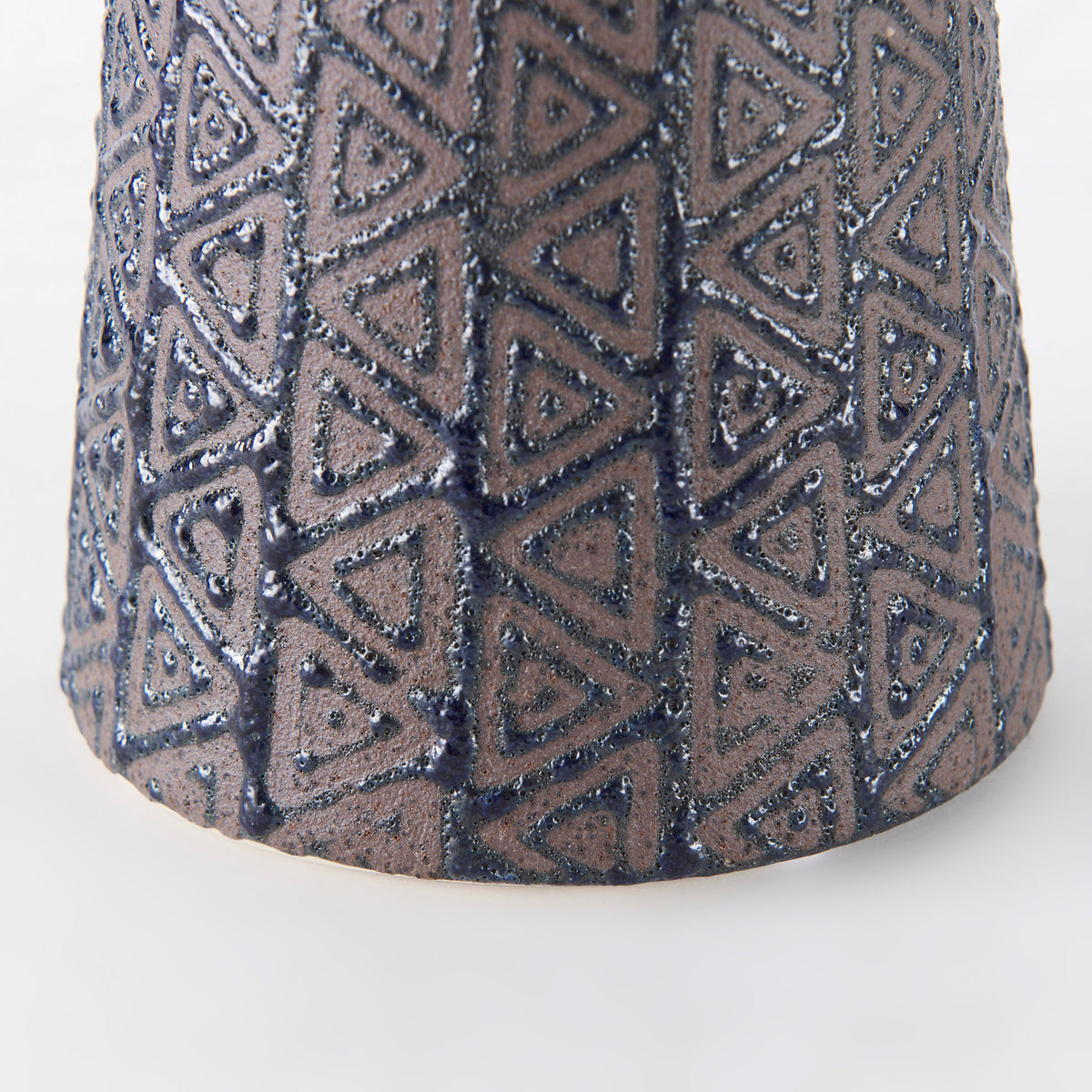 Sefina I Small Brown/Black Patterned Ceramic Vase-Vase-DECOROLALA