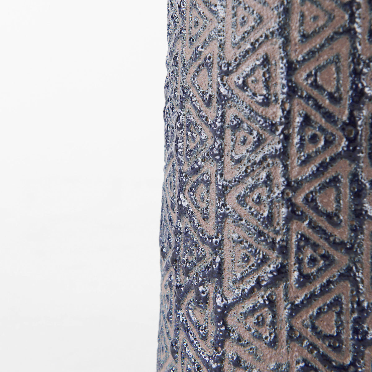 Sefina II Medium Brown/Black Patterned Ceramic Vase-Vase-DECOROLALA
