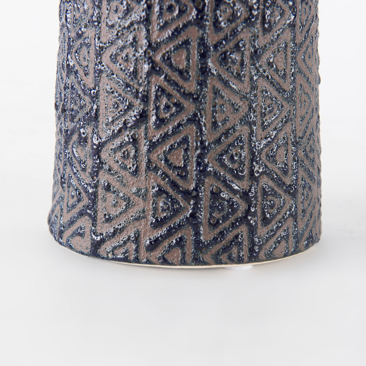 Sefina II Medium Brown/Black Patterned Ceramic Vase-Vase-DECOROLALA
