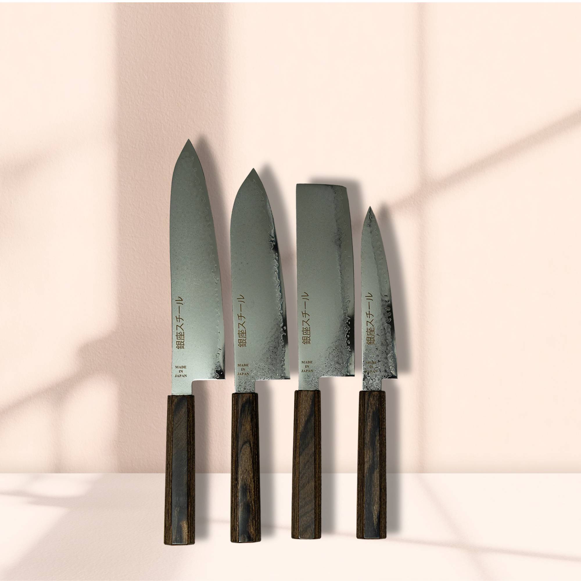 Seiry? Four 4-Piece Japanese Knife Set Damascus-Knife Set-DECOROLALA