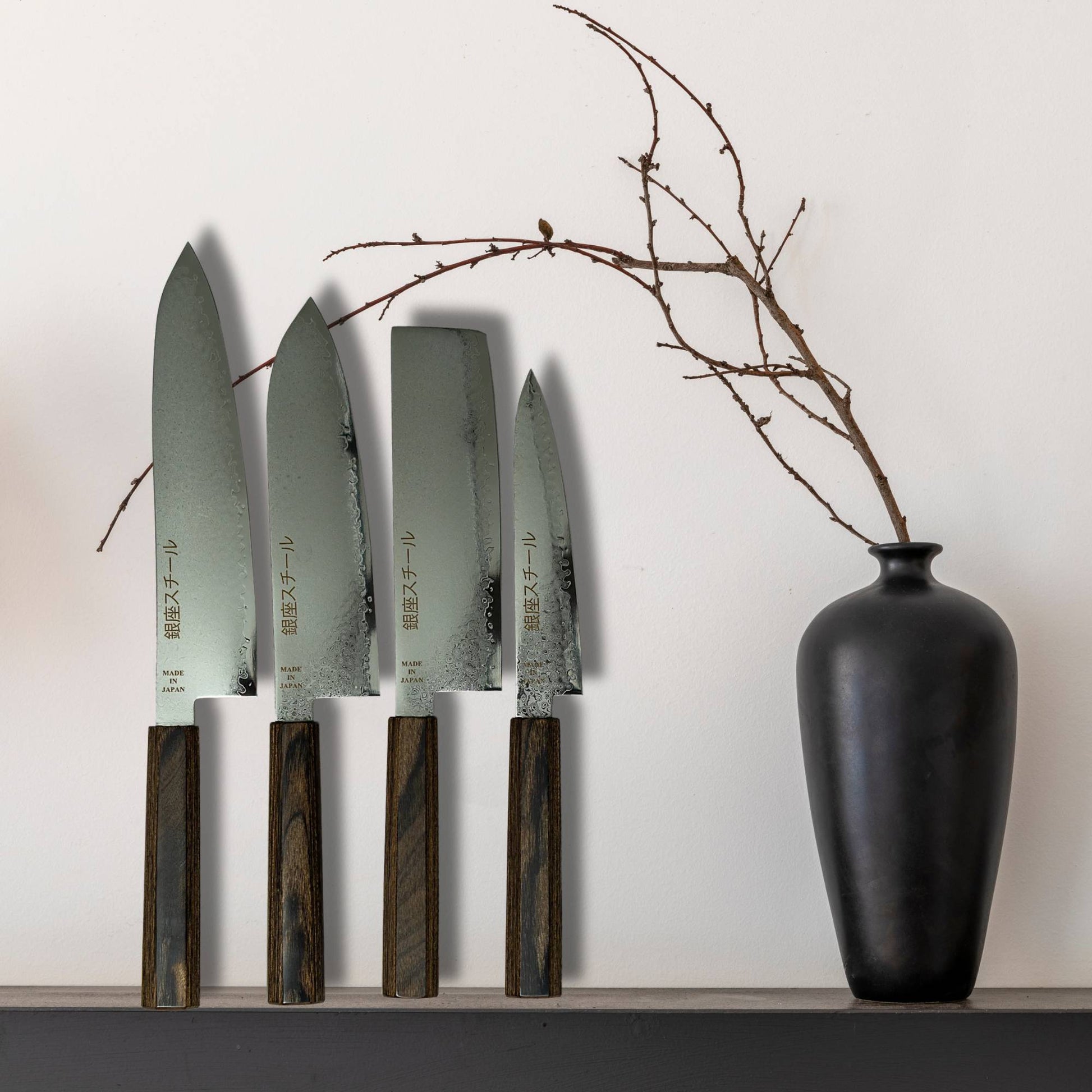 Seiry? Four 4-Piece Japanese Knife Set Damascus-Knife Set-DECOROLALA
