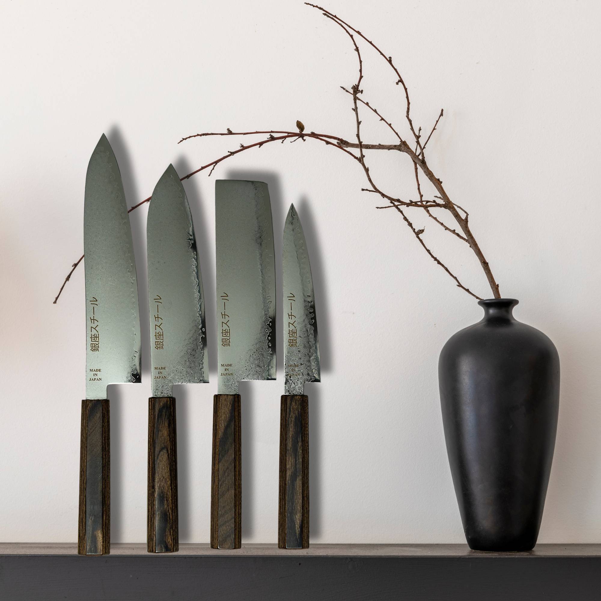 Seiry? Four 4-Piece Japanese Knife Set Damascus-Knife Set-DECOROLALA