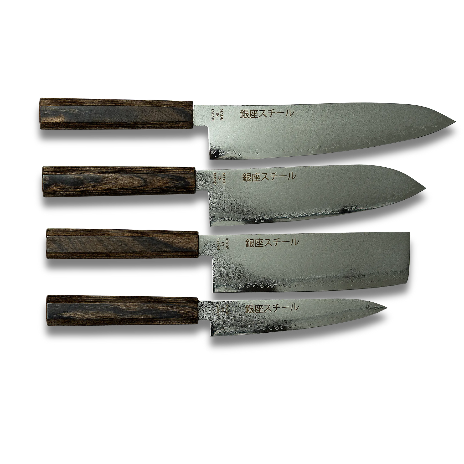 Seiry? Four 4-Piece Japanese Knife Set Damascus-Knife Set-DECOROLALA