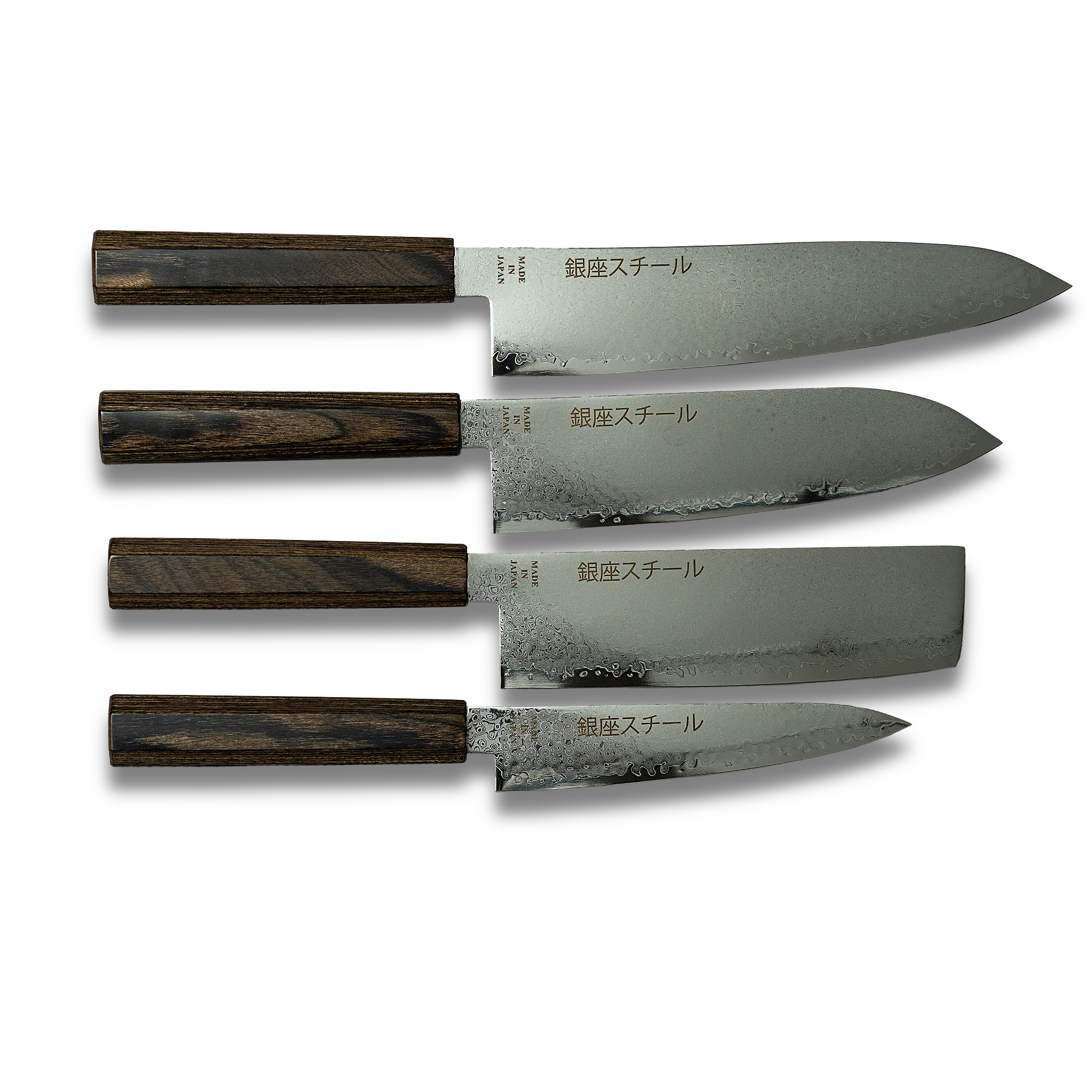 Seiry? Four 4-Piece Japanese Knife Set Damascus-Knife Set-DECOROLALA