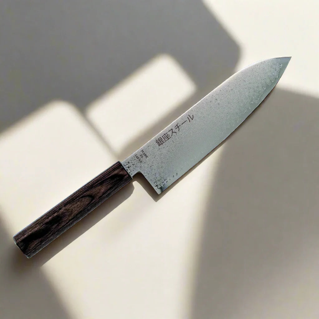 Seiryū (青龍) Series - Santoku Knife 180mm VG10 Damascus steel-3