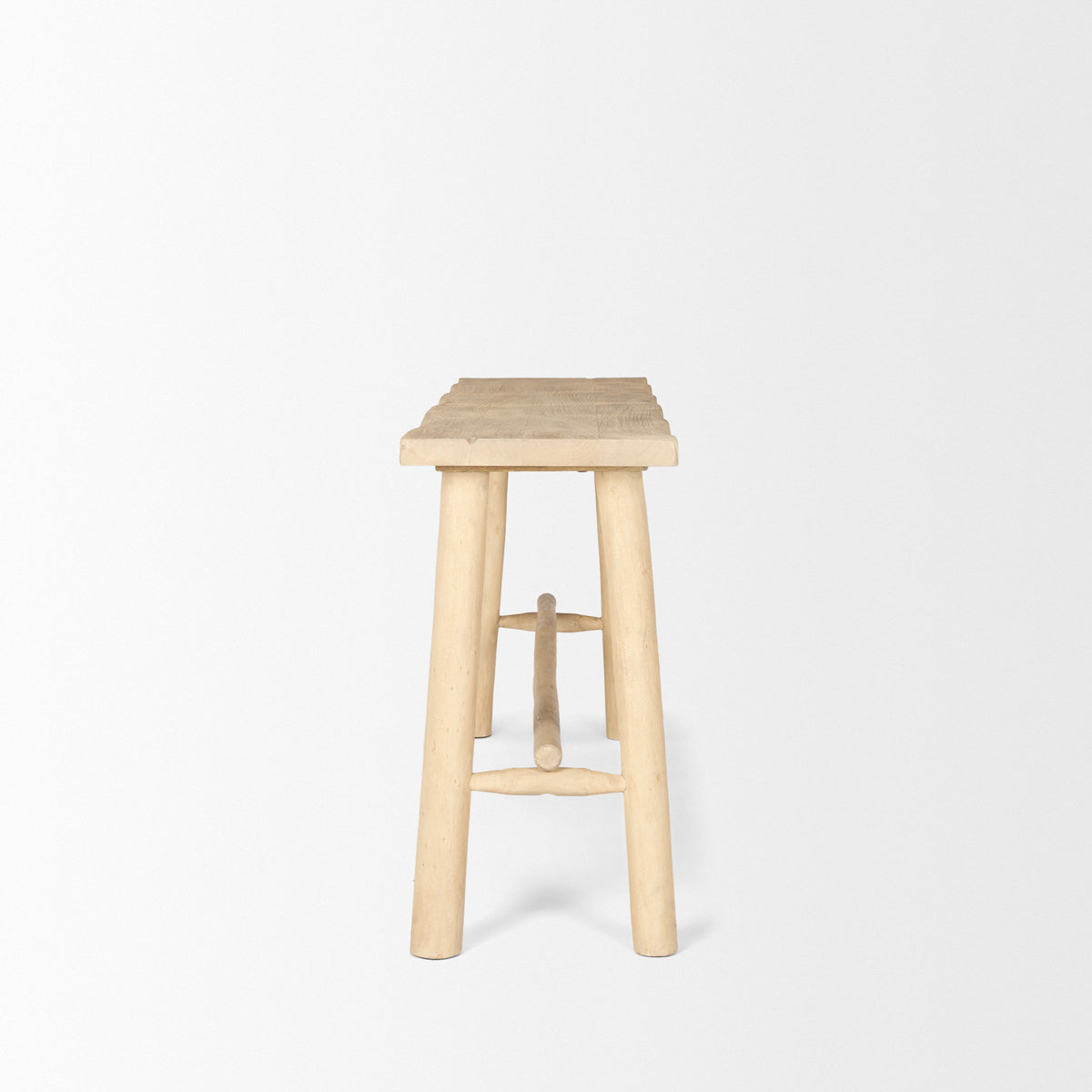 Sekou Light Brown Wooden Craftsman Console Table-Console Tables-DECOROLALA