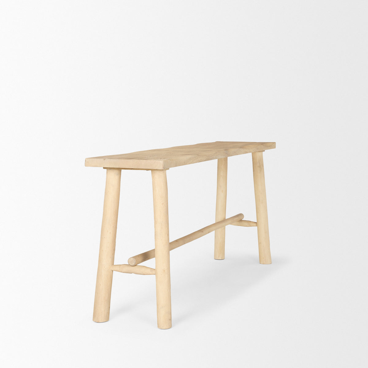 Sekou Light Brown Wooden Craftsman Console Table-Console Tables-DECOROLALA