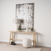 Sekou Light Brown Wooden Craftsman Console Table-Console Tables-DECOROLALA