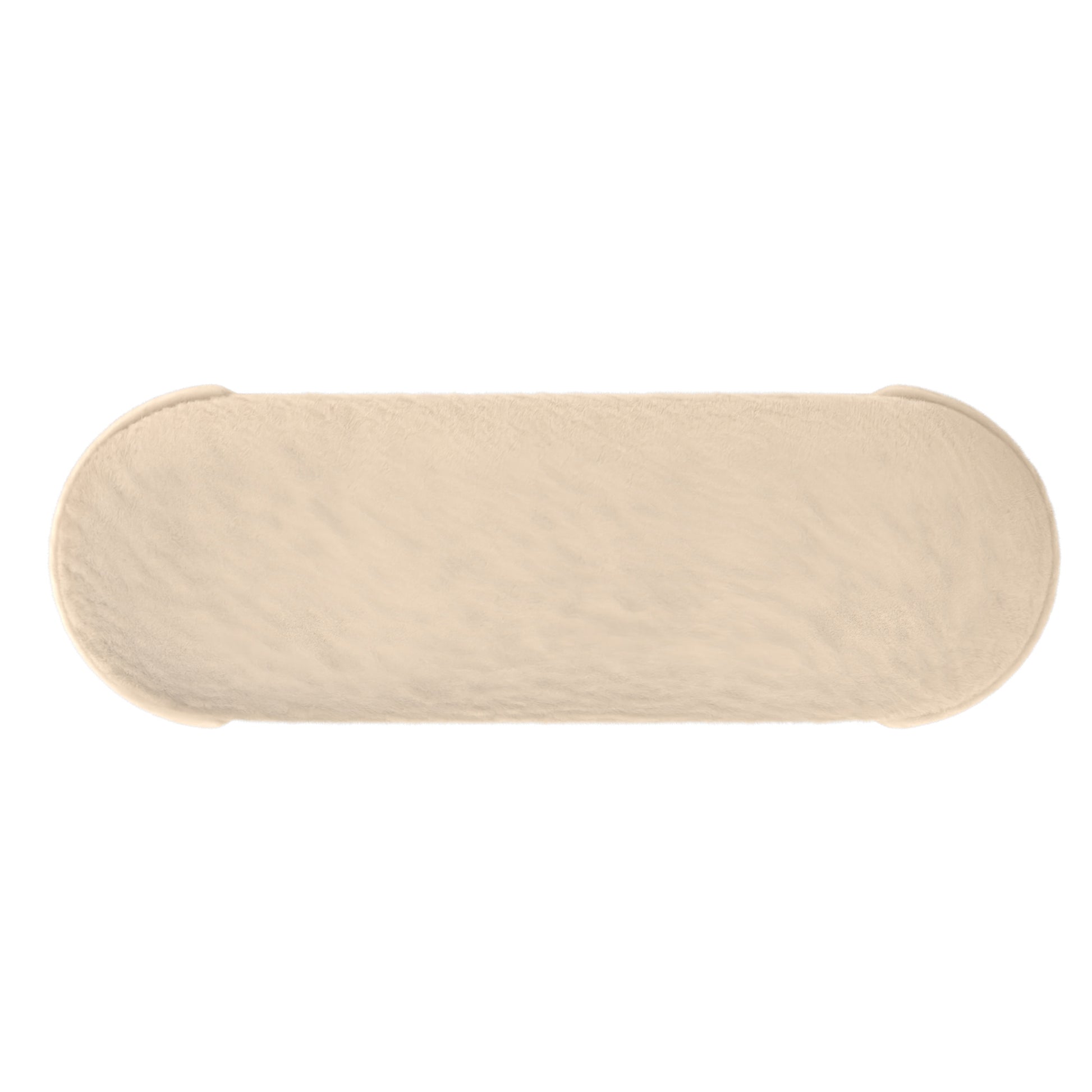 Selene Storage Ottoman - Dark Beige Faux Fur Modern Bench-DECOROLALA