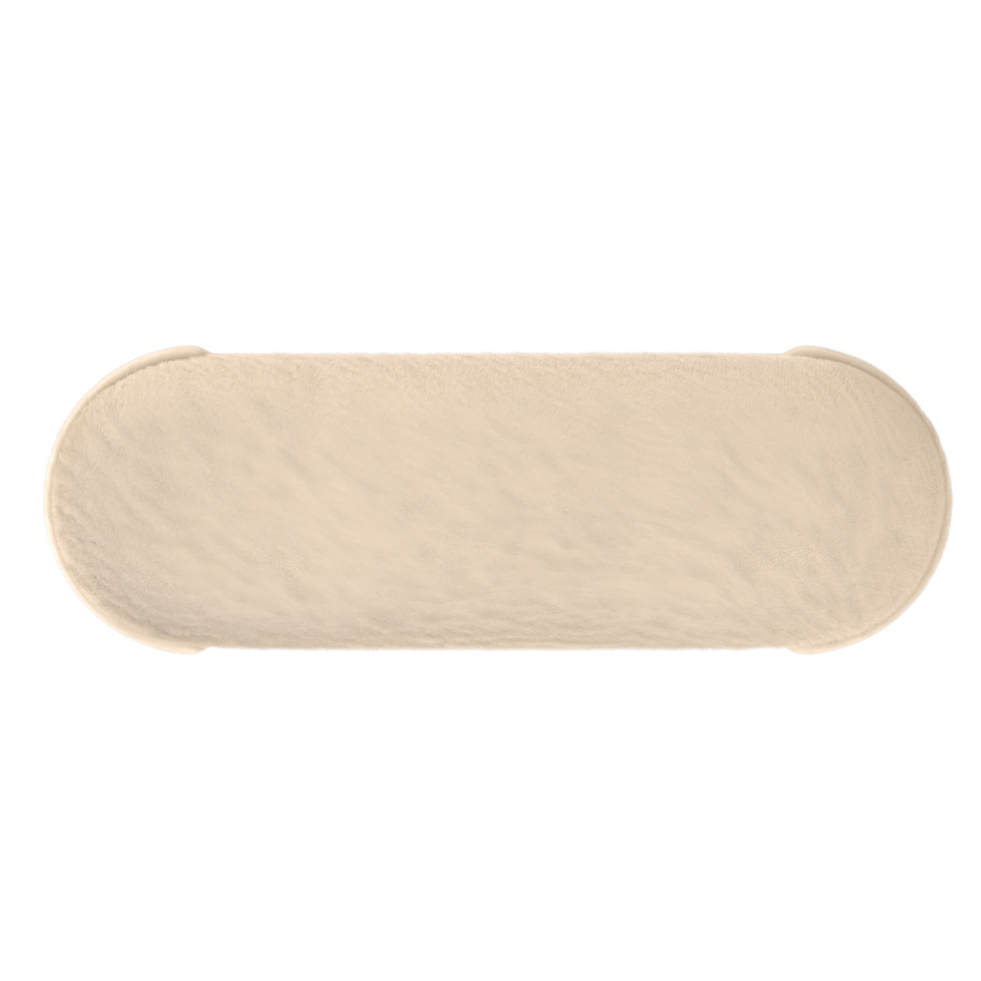 Selene Storage Ottoman - Dark Beige Faux Fur Modern Bench-DECOROLALA
