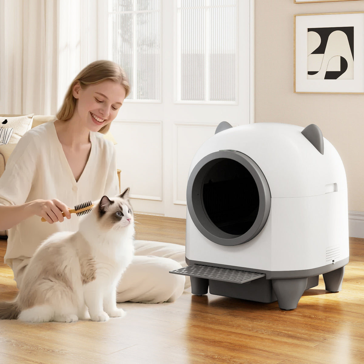 Self-Cleaning Litter Box for Multi-Cat & Senior Cats Home-Cat Supplies-DECOROLALA
