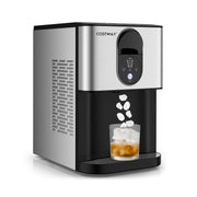 Self Dispensing Nugget Ice Maker Countertop with Soft Chewable Pellet Ice Cubes-Silver-Ice Makers-DECOROLALA
