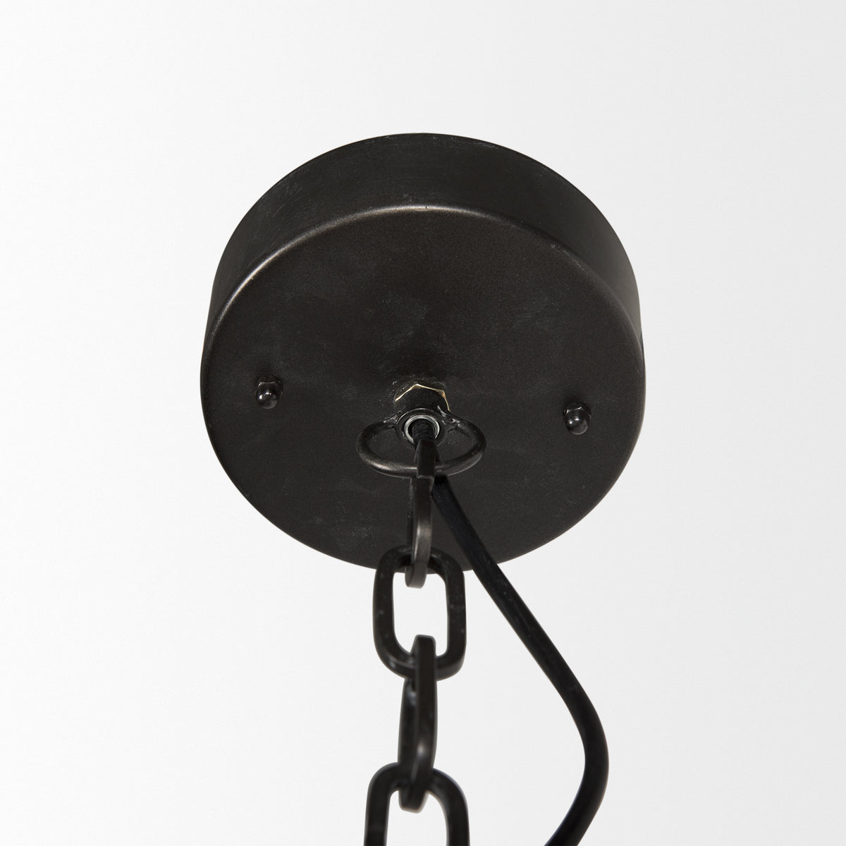 Selma Wood Bead and Metal Chandelier-Chandeliers-DECOROLALA