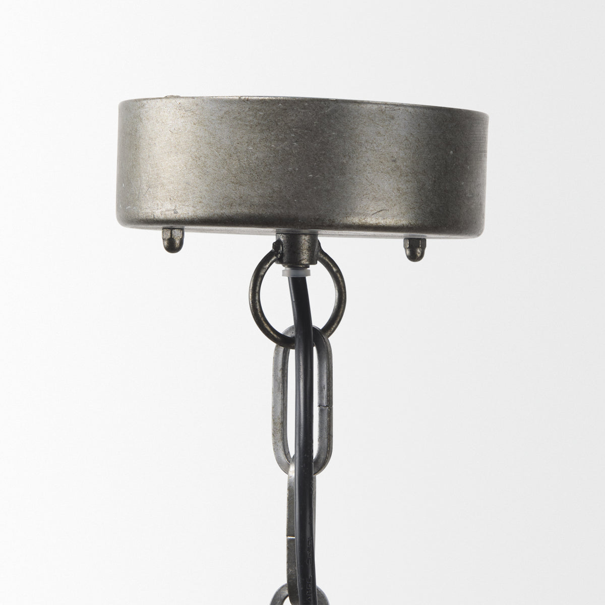 Selma Wood Bead and Metal Chandelier-Chandeliers-DECOROLALA