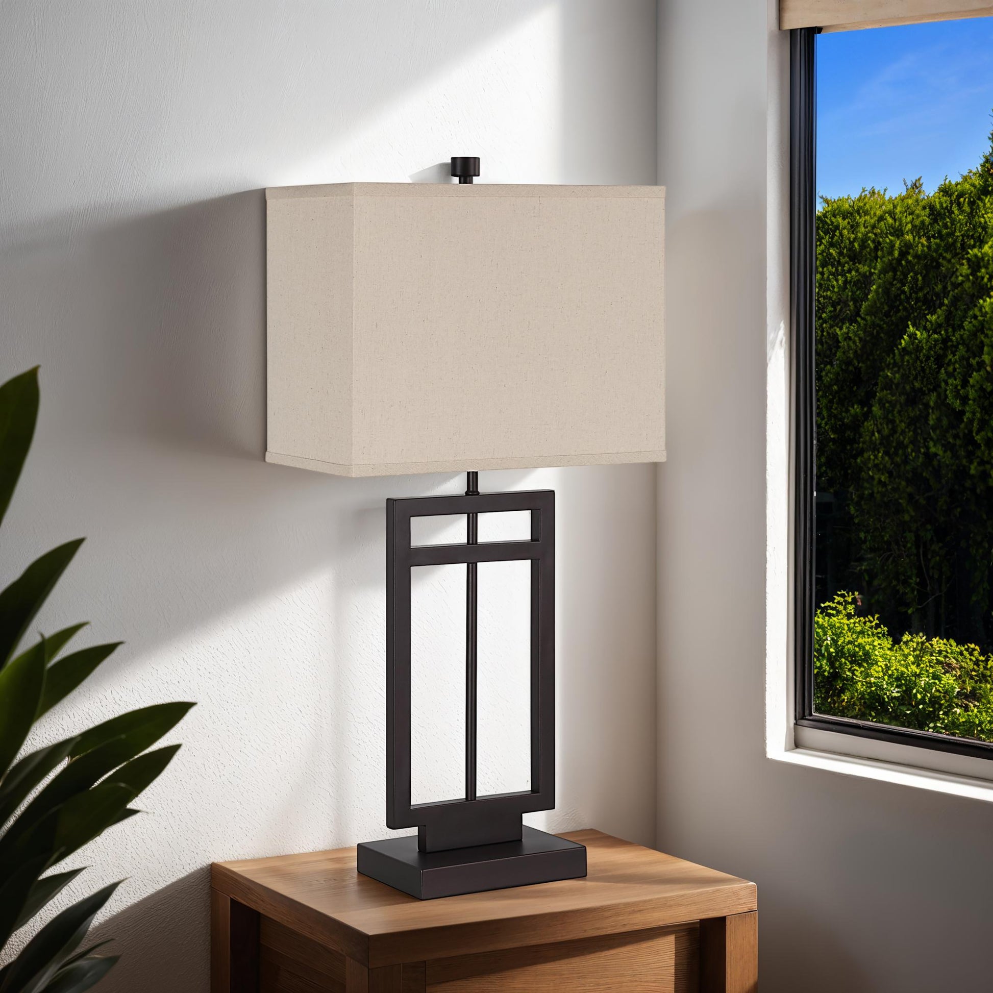 Sendai 30.5" Height Table Lamp, Brown-Table Lamp-DECOROLALA