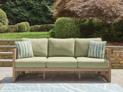 Serena Shores Outdoor Sofa - Beige/Green Eucalyptus-Sofas-DECOROLALA