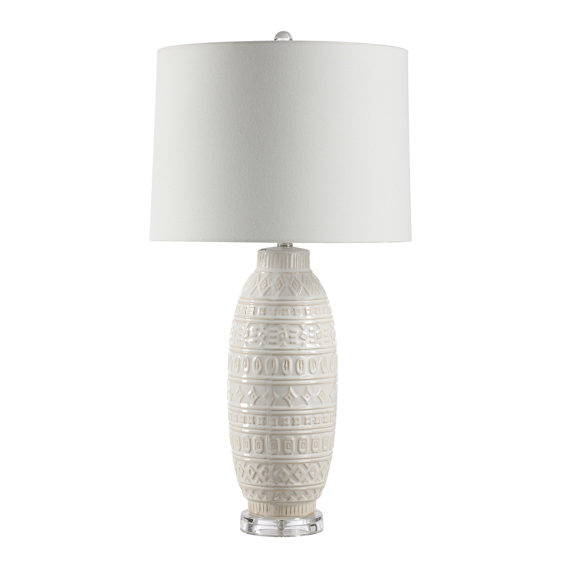 Sereno 30" Ceramic Table Lamp White-Table Lamp-DECOROLALA