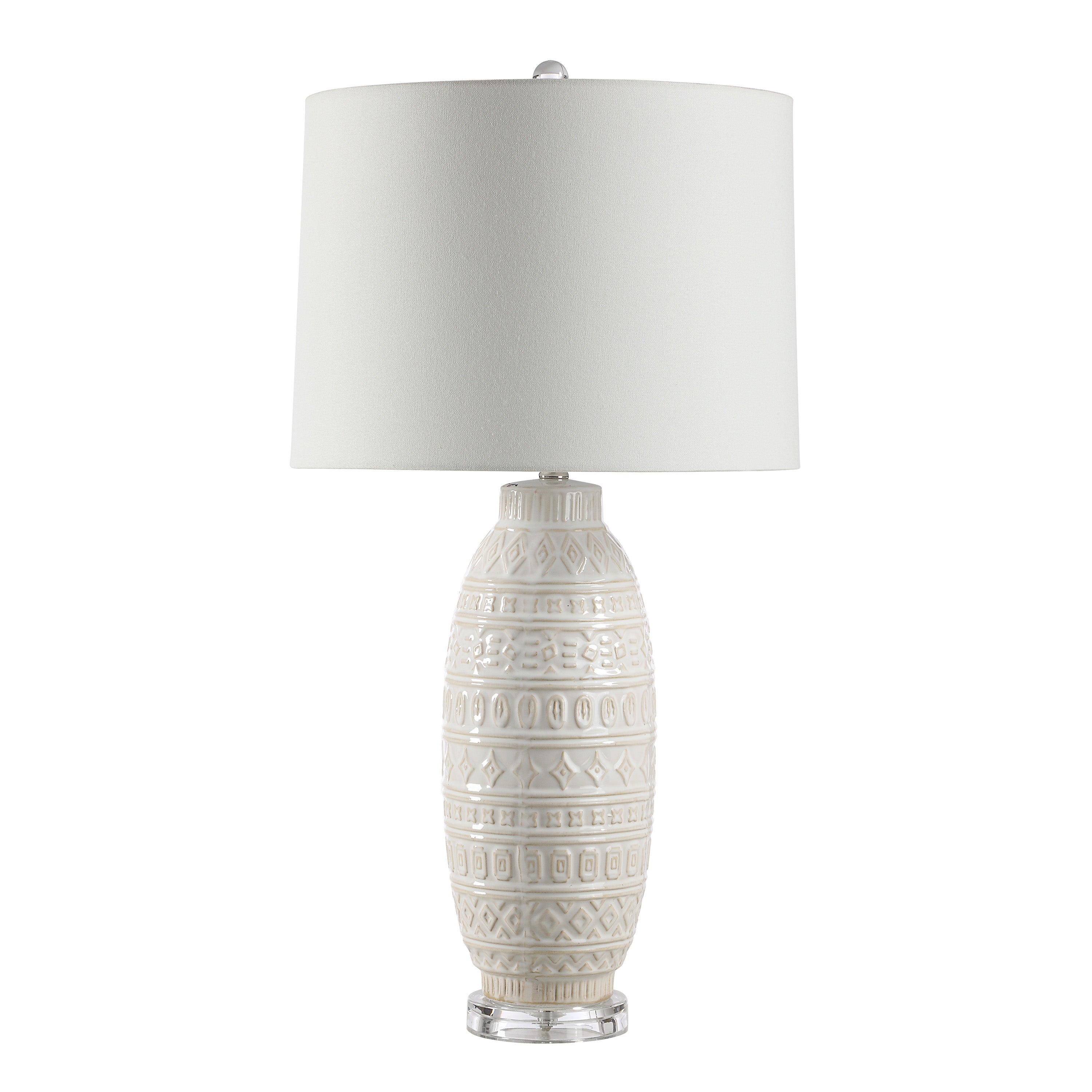 Sereno 30" Ceramic Table Lamp White-Table Lamp-DECOROLALA