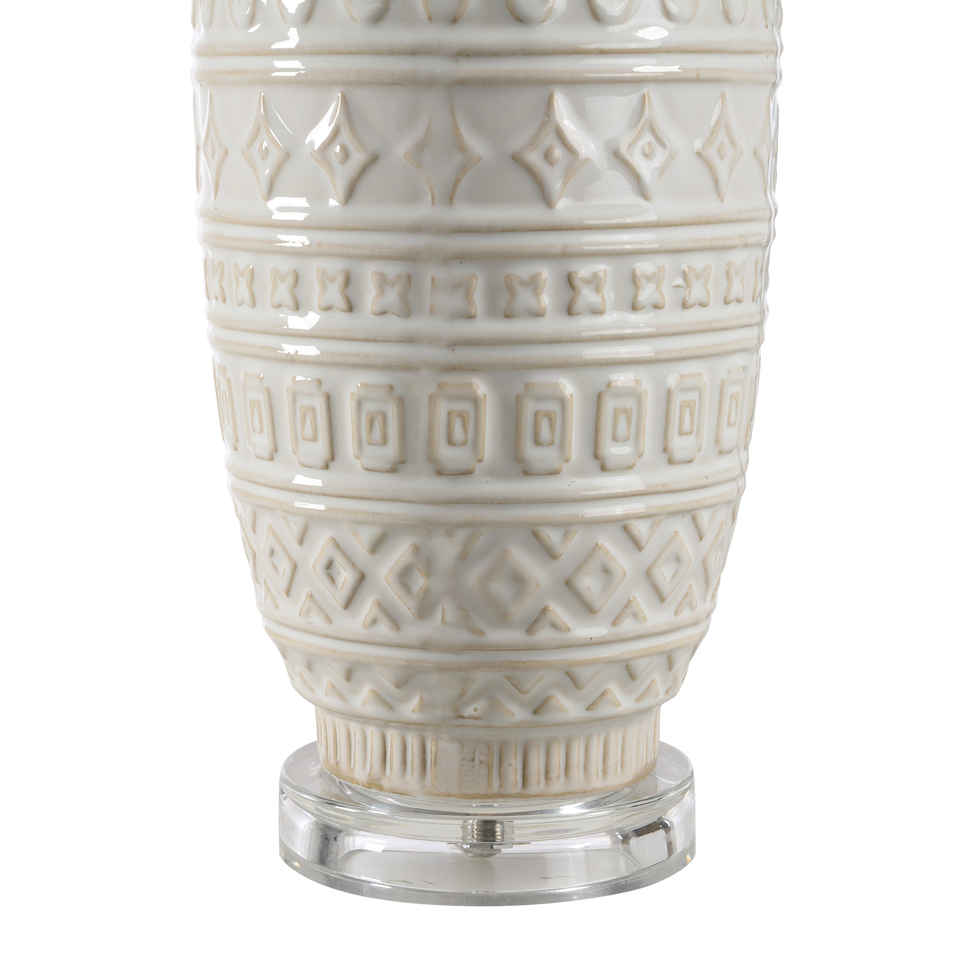 Sereno 30" Ceramic Table Lamp White-Table Lamp-DECOROLALA